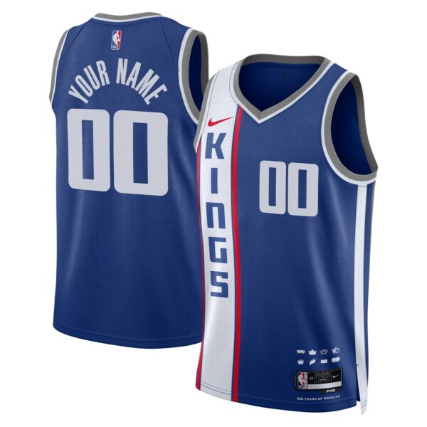 Sacramento Kings Nike Unisex 2023/24 Custom Swingman Jersey - Blue - City Edition - Image 2