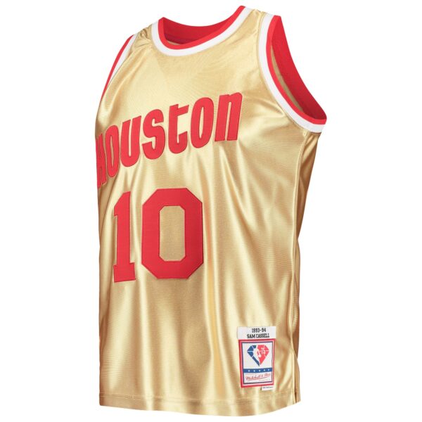 Sam Cassell Houston Rockets Mitchell & Ness 75th Anniversary 1993/94 Hardwood Classics Swingman Jersey - Gold - Image 3
