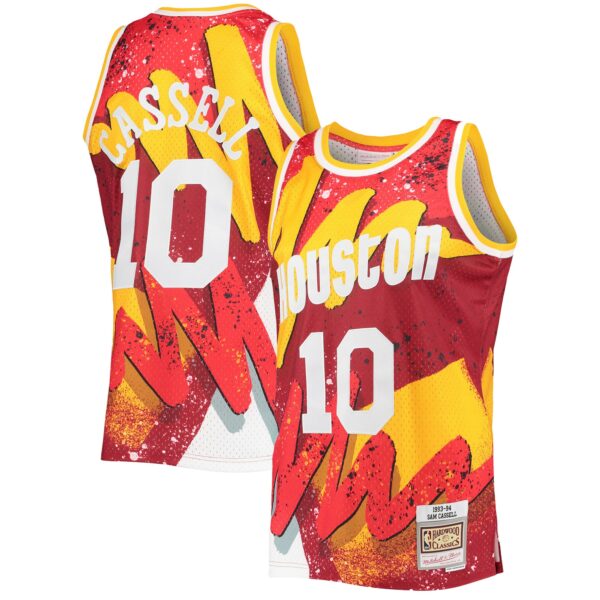 Sam Cassell Houston Rockets Mitchell & Ness Hardwood Classics 1993/94 Hyper Hoops Swingman Jersey - Red - Image 2