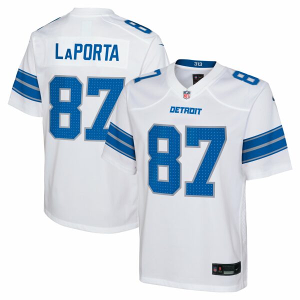 Sam LaPorta Detroit Lions Nike Youth Player Game Jersey - White