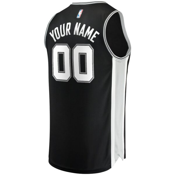 San Antonio Spurs Fanatics Youth Fast Break Custom Replica Jersey Black - Icon Edition - Image 4