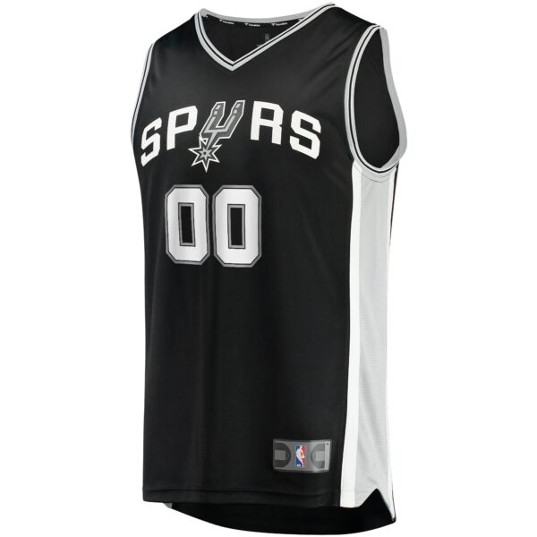 San Antonio Spurs Fanatics Youth Fast Break Custom Replica Jersey Black - Icon Edition - Image 3
