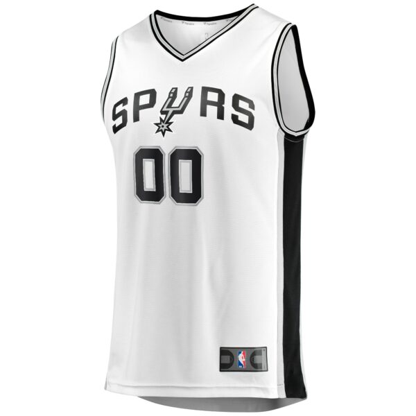 San Antonio Spurs Fanatics Youth Fast Break Replica Custom Jersey - Association Edition - White - Image 3