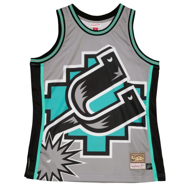 San Antonio Spurs Mitchell & Ness Hardwood Classics Blown Out Fashion Jersey - Gray - Image 3