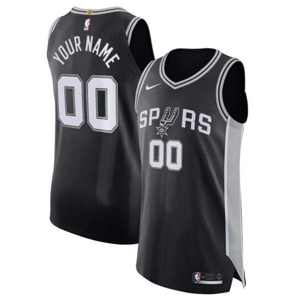 San Antonio Spurs Nike Authentic Custom Jersey Black - Icon Edition - Image 2