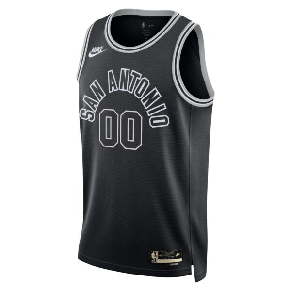 San Antonio Spurs Nike Unisex 2022/23 Custom Swingman Jersey - Classic Edition - Black - Image 3