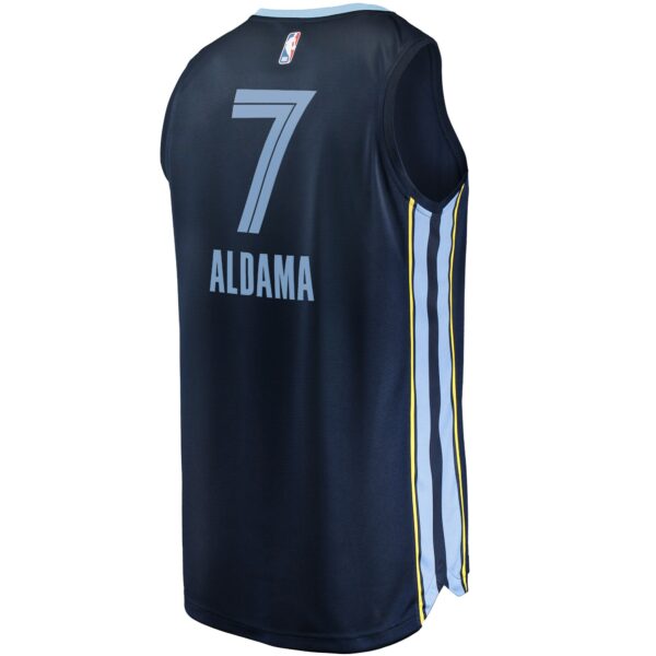 Santi Aldama Memphis Grizzlies Fanatics Fast Break Replica Jersey - Icon Edition - Navy - Image 4