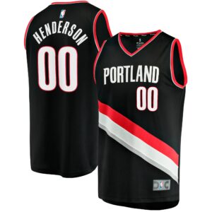 Scoot Henderson Portland Trail Blazers Fanatics Youth  Fast Break Replica Jersey - Icon Edition - Black