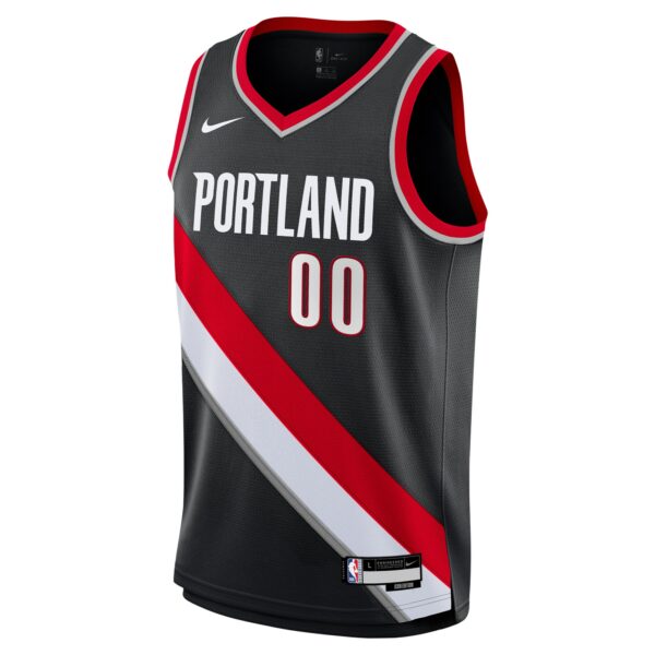 Scoot Henderson Portland Trail Blazers Nike Youth Swingman Jersey - Icon Edition - Black - Image 3