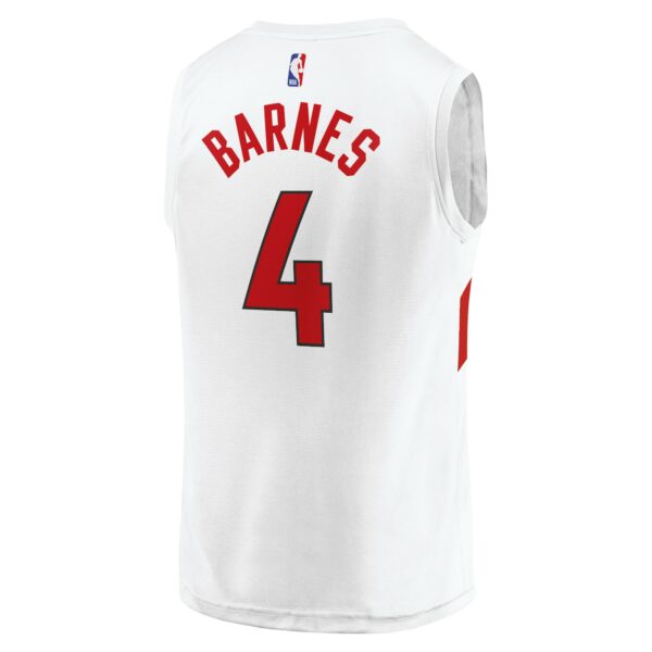 Scottie Barnes Toronto Raptors Fanatics Fast Break Replica Jersey - Association Edition - White - Image 4