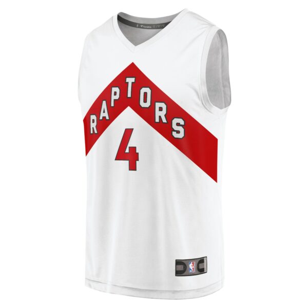 Scottie Barnes Toronto Raptors Fanatics Fast Break Replica Jersey - Association Edition - White - Image 3