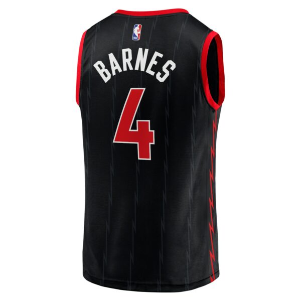 Scottie Barnes Toronto Raptors Fanatics Fast Break Replica Player Jersey - Statement Edition - Black - Image 4