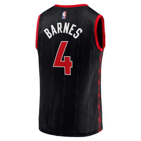 Scottie Barnes Toronto Raptors Fanatics Youth Fast Break Player Jersey - Statement Edition - Black - Image 4