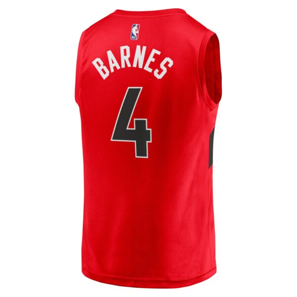 Scottie Barnes Toronto Raptors Fanatics Youth Fast Break Replica Jersey - Icon Edition - Red - Image 4