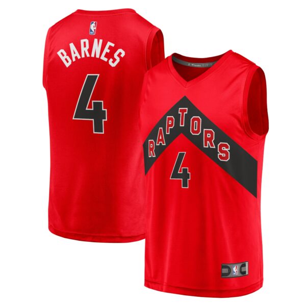 Scottie Barnes Toronto Raptors Fanatics Youth Fast Break Replica Jersey - Icon Edition - Red - Image 2