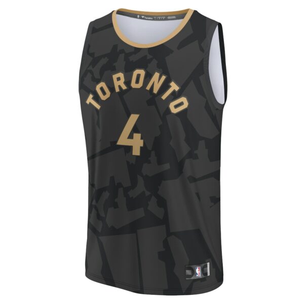 Scottie Barnes Toronto Raptors Fanatics Youth Fastbreak Jersey - City Edition - Black - Image 3