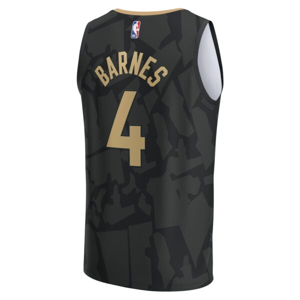 Scottie Barnes Toronto Raptors Fanatics Youth Fastbreak Jersey - City Edition - Black - Image 4