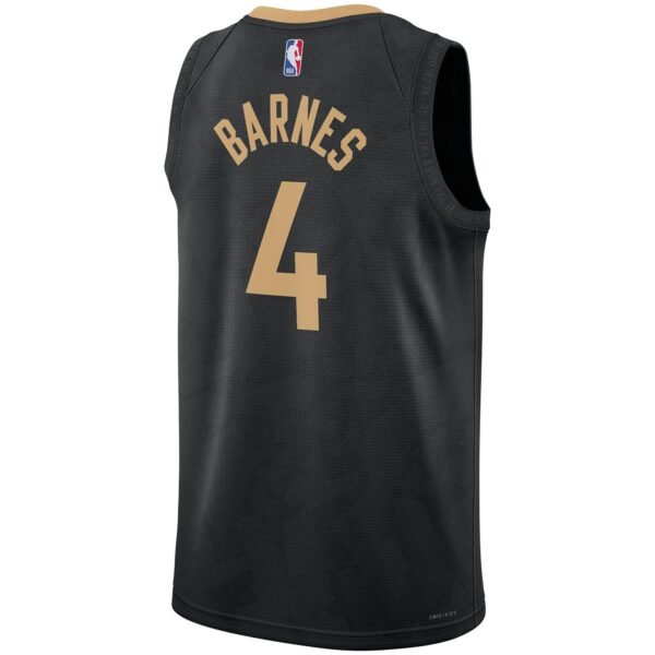 Scottie Barnes Toronto Raptors Nike Unisex 2022/23 Swingman Jersey - City Edition - Black - Image 4