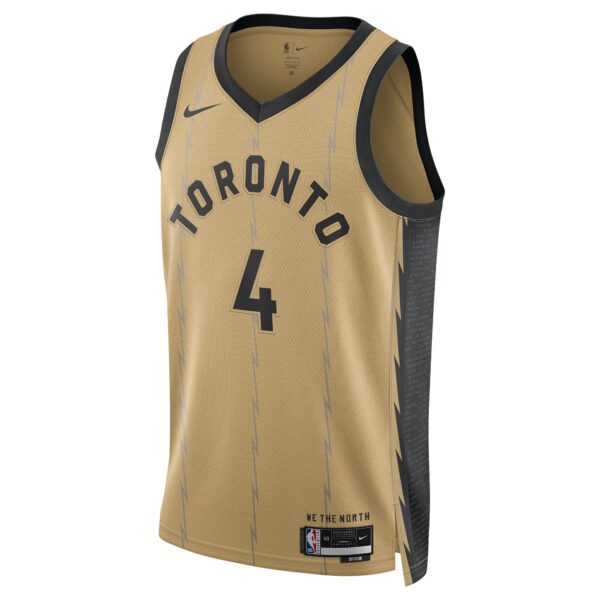 Scottie Barnes Toronto Raptors Nike Unisex 2023/24 Swingman Jersey - Gold - City Edition - Image 3