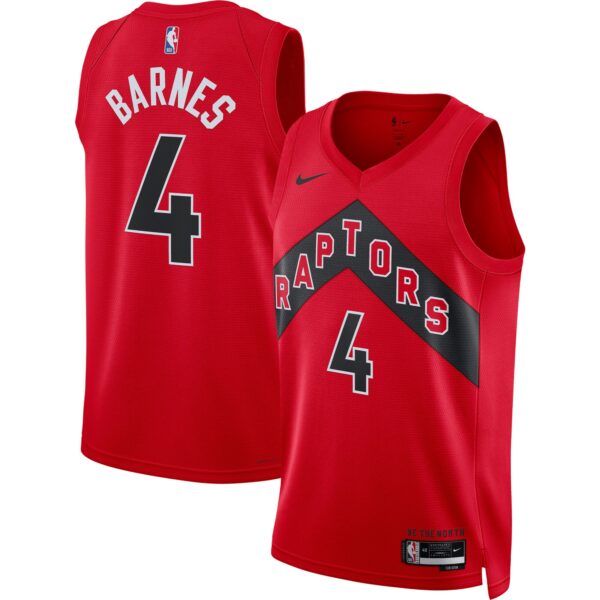 Scottie Barnes Toronto Raptors Nike Unisex Swingman Jersey - Icon Edition - Red - Image 2