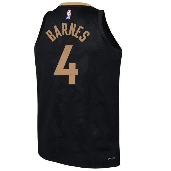 Scottie Barnes Toronto Raptors Nike Youth 2022/23 Swingman Jersey - City Edition - Black - Image 4