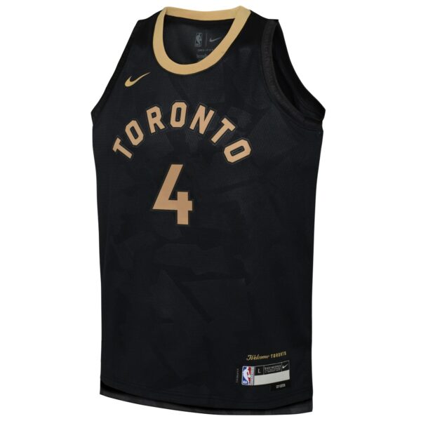 Scottie Barnes Toronto Raptors Nike Youth 2022/23 Swingman Jersey - City Edition - Black - Image 3