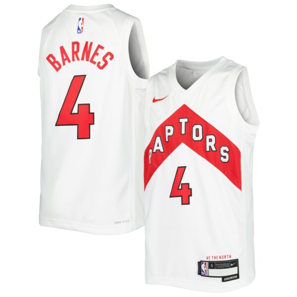 Scottie Barnes Toronto Raptors Nike Youth Swingman Jersey - Association Edition - White - Image 2