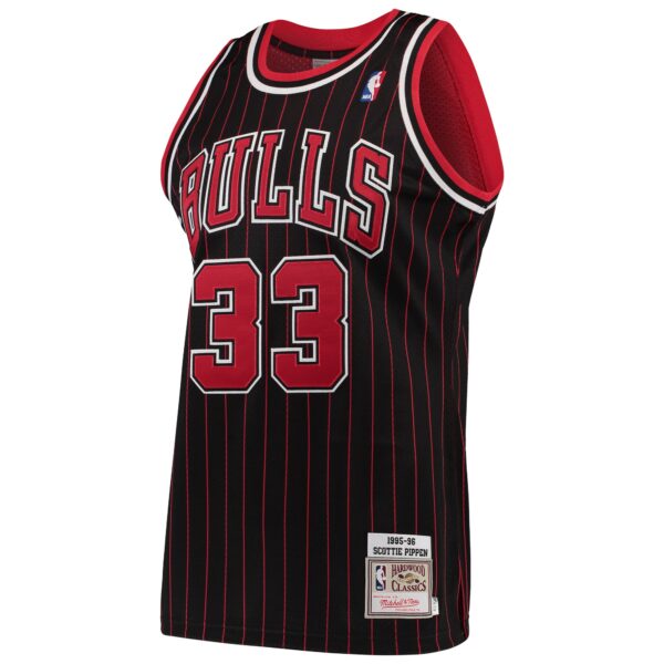 Scottie Pippen Chicago Bulls Mitchell & Ness 1995/96 Hardwood Classics Authentic Jersey - Black - Image 3