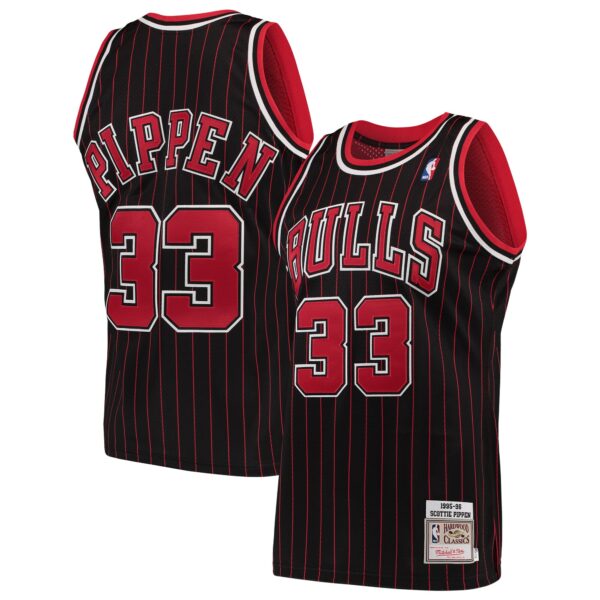 Scottie Pippen Chicago Bulls Mitchell & Ness 1995/96 Hardwood Classics Authentic Jersey - Black - Image 2