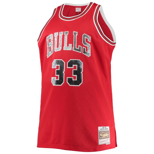 Scottie Pippen Chicago Bulls Mitchell & Ness Big & Tall 1997/98 NBA 75th Anniversary Diamond Swingman Jersey - Red - Image 3