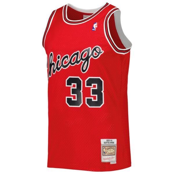 Scottie Pippen Chicago Bulls Mitchell & Ness Hardwood Classics 2003-04 Swingman Jersey - Red - Image 3