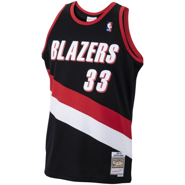 Scottie Pippen Portland Trail Blazers Mitchell & Ness 1999/00 Hardwood Classics Swingman Jersey - Black - Image 3