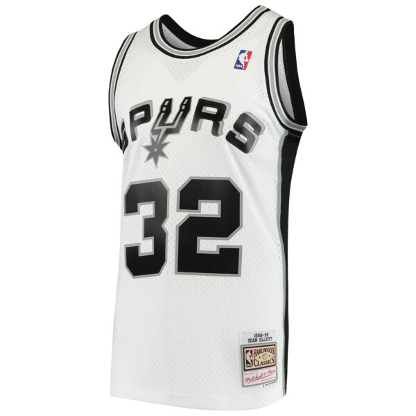 Sean Elliott San Antonio Spurs Mitchell & Ness 1998/99 Hardwood Classics Swingman Jersey - White - Image 3