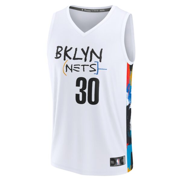 Seth Curry Brooklyn Nets Fanatics Fastbreak Jersey - City Edition - White - Image 3