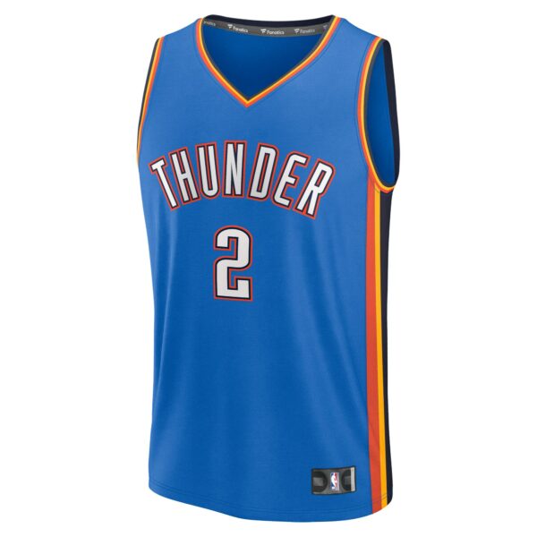 Shai Gilgeous-Alexander Oklahoma City Thunder Fanatics Fast Break Replica Player Jersey - Icon Edition - Blue - Image 3