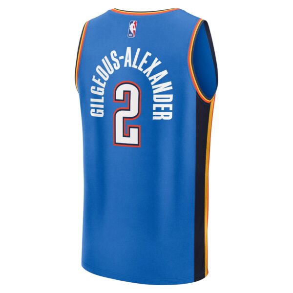 Shai Gilgeous-Alexander Oklahoma City Thunder Fanatics Fast Break Replica Player Jersey - Icon Edition - Blue - Image 4