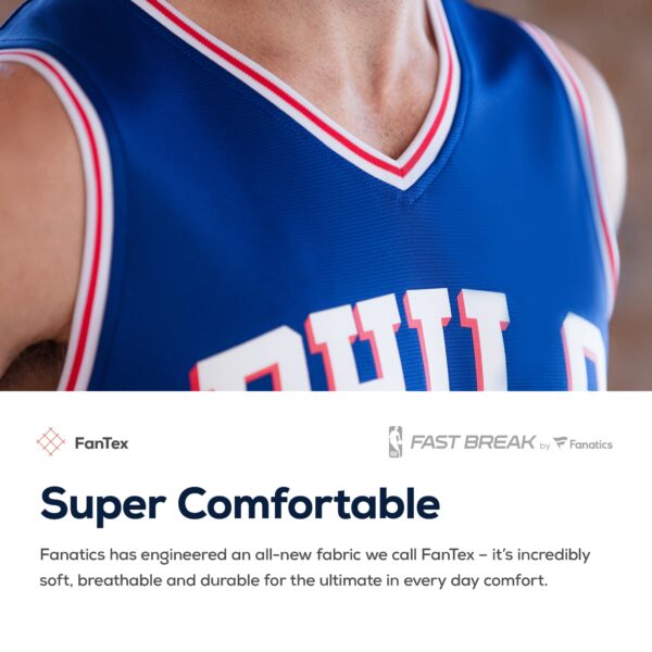 Shake Milton Philadelphia 76ers Fanatics Fast Break Replica Jersey - Icon Edition - Royal - Image 7