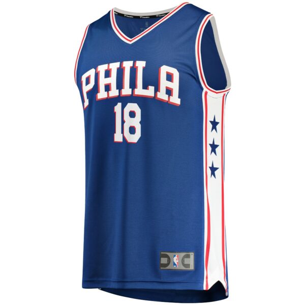 Shake Milton Philadelphia 76ers Fanatics Fast Break Replica Jersey - Icon Edition - Royal - Image 3
