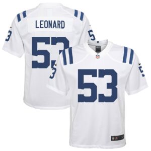 Shaquille Leonard Indianapolis Colts Nike Youth Game Jersey - White