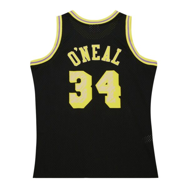 Shaquille O'Neal Los Angeles Lakers Mitchell & Ness 1996/97 Swingman Sidewalk Sketch Jersey - Black - Image 4