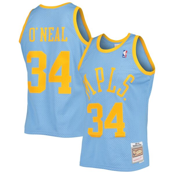 Shaquille O'Neal Los Angeles Lakers Mitchell & Ness 2001/02 Hardwood Classics Swingman Jersey - Powder Blue - Image 2