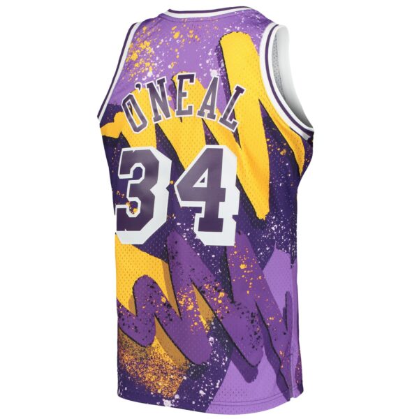 Shaquille O'Neal Los Angeles Lakers Mitchell & Ness Hardwood Classics 1996/97 Hyper Hoops Swingman Jersey - Purple - Image 4
