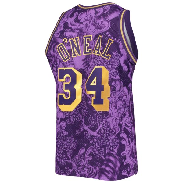 Shaquille O'Neal Los Angeles Lakers Mitchell & Ness Hardwood Classics 1996/97 Lunar New Year Swingman Jersey - Purple - Image 4