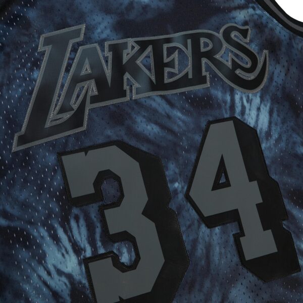 Shaquille O'Neal Los Angeles Lakers Mitchell & Ness Hardwood Classics 1996/97 Tie-Dye Swingman Jersey - Black - Image 5