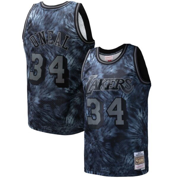 Shaquille O'Neal Los Angeles Lakers Mitchell & Ness Hardwood Classics 1996/97 Tie-Dye Swingman Jersey - Black - Image 2