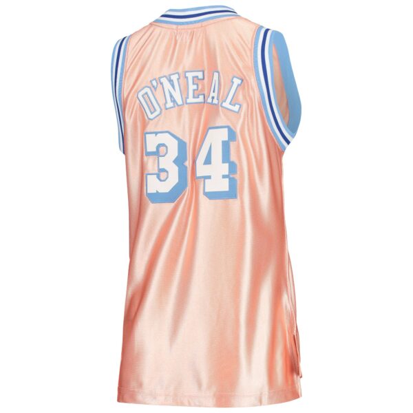 Shaquille O'Neal Los Angeles Lakers Mitchell & Ness Women's 75th Anniversary Rose Gold 1996 Swingman Jersey - Pink - Image 4