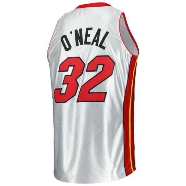 Shaquille O'Neal Miami Heat Mitchell & Ness 2005/06 Hardwood Classics 75th Anniversary Swingman Jersey - Platinum - Image 4