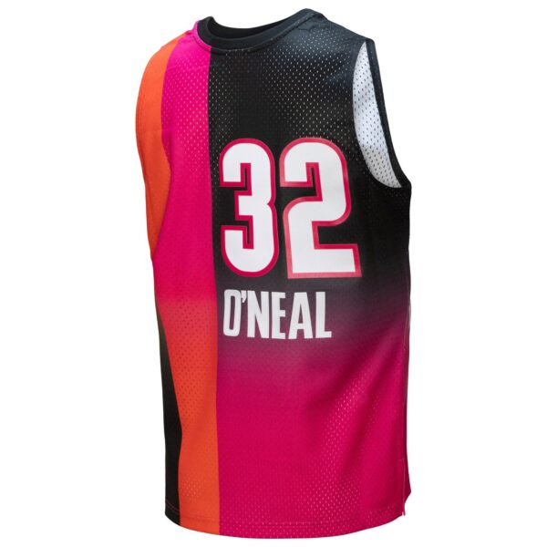 Shaquille O'Neal Miami Heat Mitchell & Ness 2005/06 Hardwood Classics Fadeaway Swingman Player Jersey - Pink/Black - Image 4