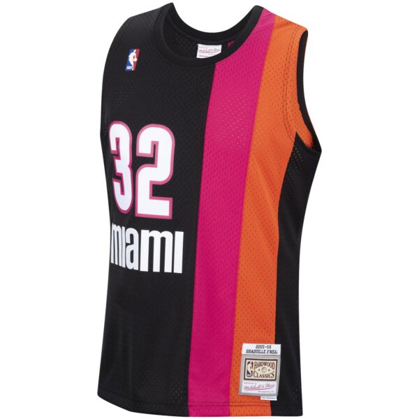 Shaquille O'Neal Miami Heat Mitchell & Ness 2005/06 Hardwood Classics Swingman Jersey - Black - Image 3