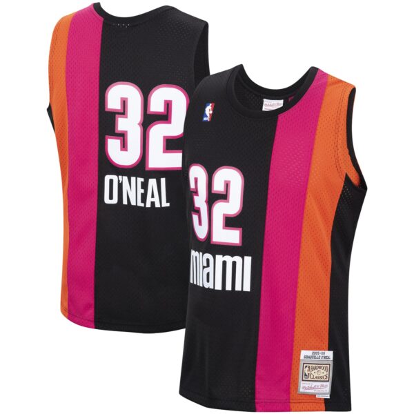 Shaquille O'Neal Miami Heat Mitchell & Ness 2005/06 Hardwood Classics Swingman Jersey - Black - Image 2